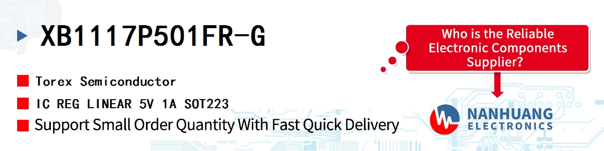 XB1117P501FR-G Torex IC REG LINEAR 5V 1A SOT223