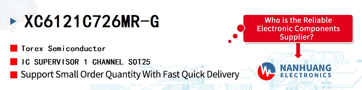 XC6121C726MR-G Torex IC SUPERVISOR 1 CHANNEL SOT25