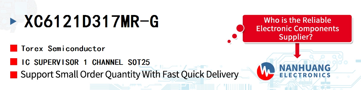 XC6121D317MR-G Torex IC SUPERVISOR 1 CHANNEL SOT25