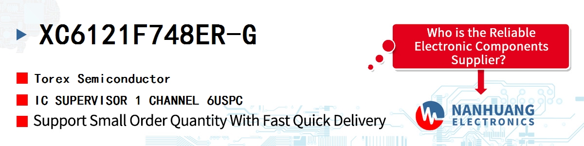 XC6121F748ER-G Torex IC SUPERVISOR 1 CHANNEL 6USPC
