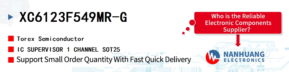 XC6123F549MR-G Torex IC SUPERVISOR 1 CHANNEL SOT25