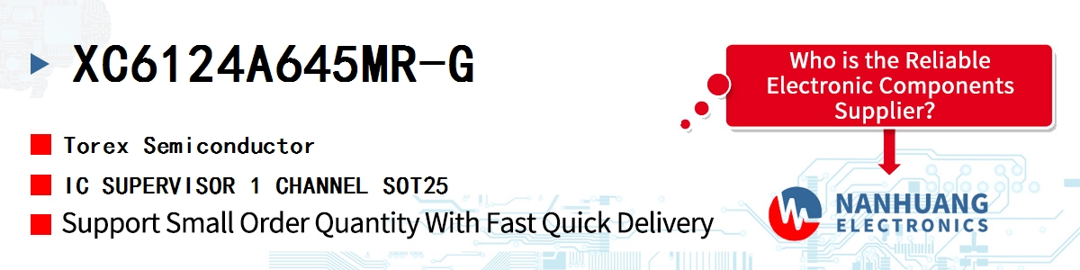 XC6124A645MR-G Torex IC SUPERVISOR 1 CHANNEL SOT25