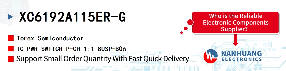 XC6192A115ER-G Torex IC PWR SWITCH P-CH 1:1 8USP-B06