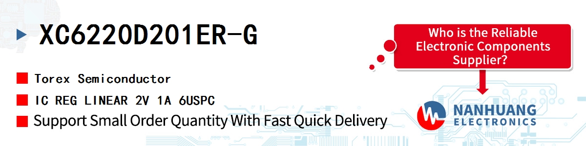 XC6220D201ER-G Torex IC REG LINEAR 2V 1A 6USPC