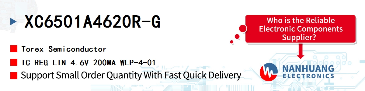 XC6501A4620R-G Torex IC REG LIN 4.6V 200MA WLP-4-01