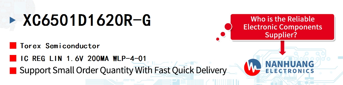 XC6501D1620R-G Torex IC REG LIN 1.6V 200MA WLP-4-01