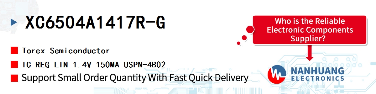 XC6504A1417R-G Torex IC REG LIN 1.4V 150MA USPN-4B02