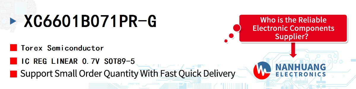 XC6601B071PR-G Torex IC REG LINEAR 0.7V SOT89-5