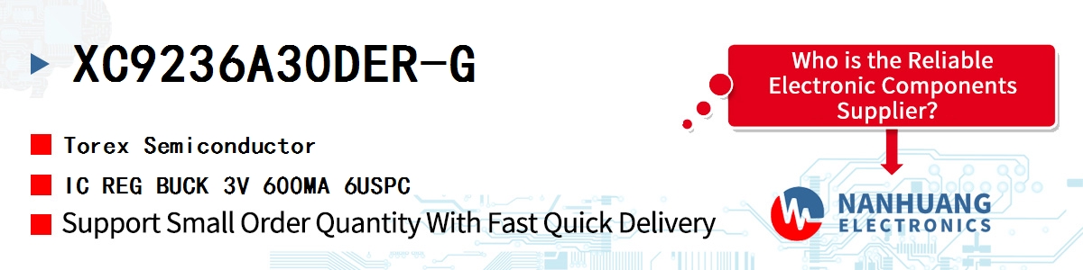 XC9236A30DER-G Torex IC REG BUCK 3V 600MA 6USPC