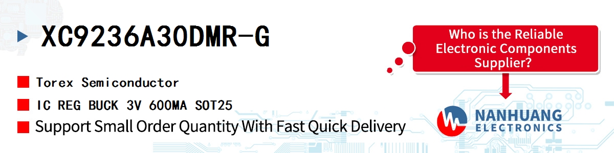 XC9236A30DMR-G Torex IC REG BUCK 3V 600MA SOT25