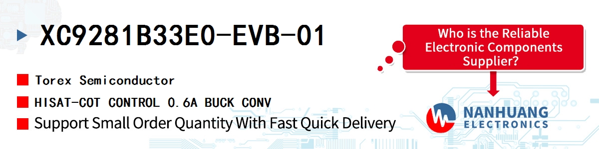 XC9281B33E0-EVB-01 Torex HISAT-COT CONTROL 0.6A BUCK CONV