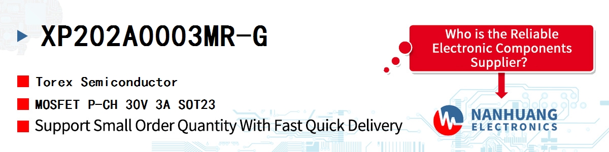 XP202A0003MR-G Torex MOSFET P-CH 30V 3A SOT23